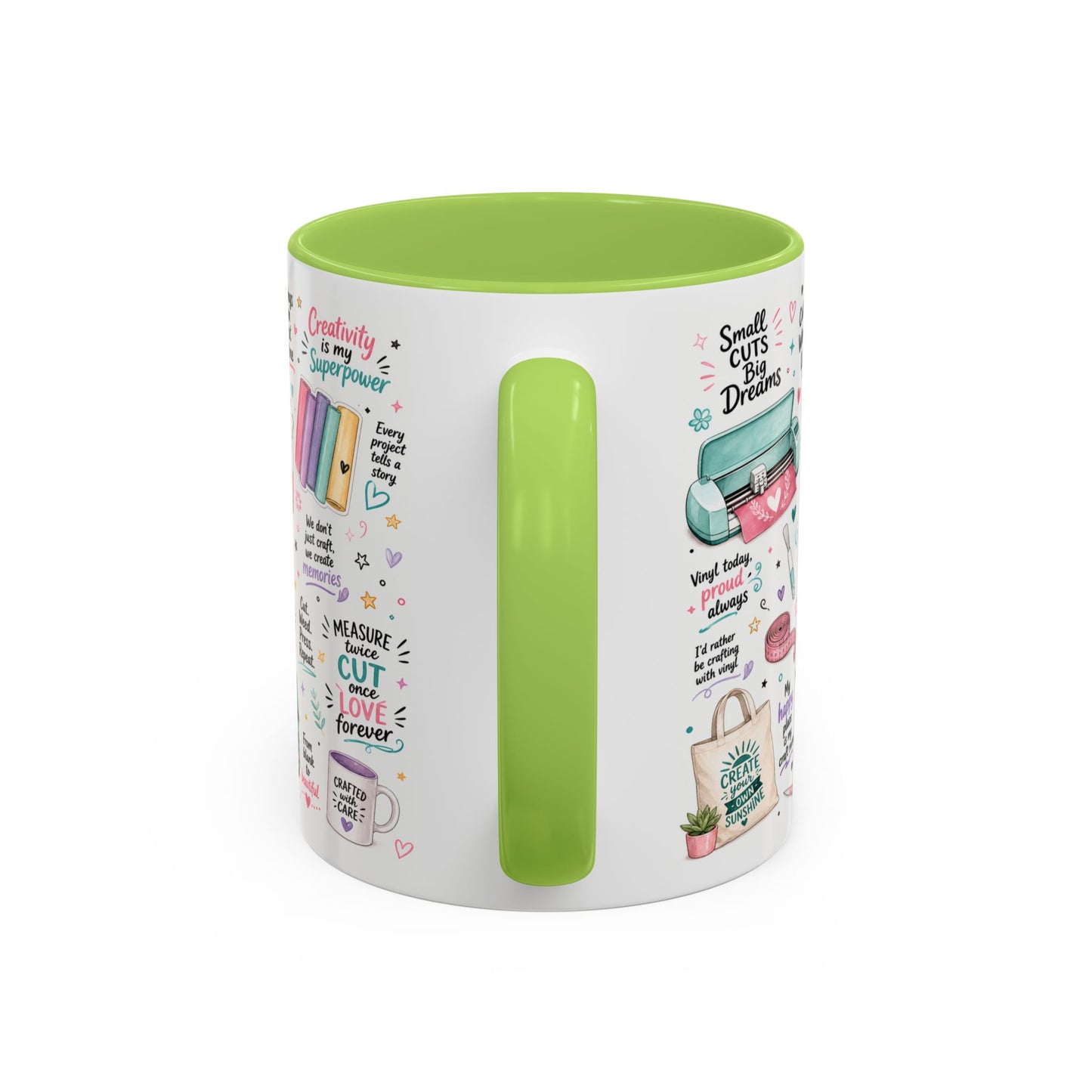 Made with Vinyl Mug — Cute Pink Crafting Coffee Cup for Crafters & Cricut Lovers