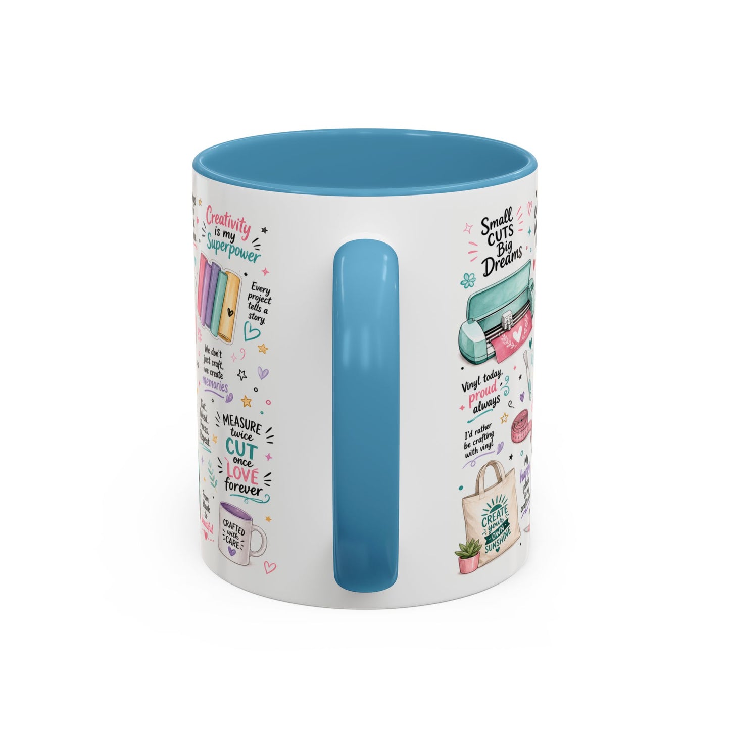 Made with Vinyl Mug — Cute Pink Crafting Coffee Cup for Crafters & Cricut Lovers