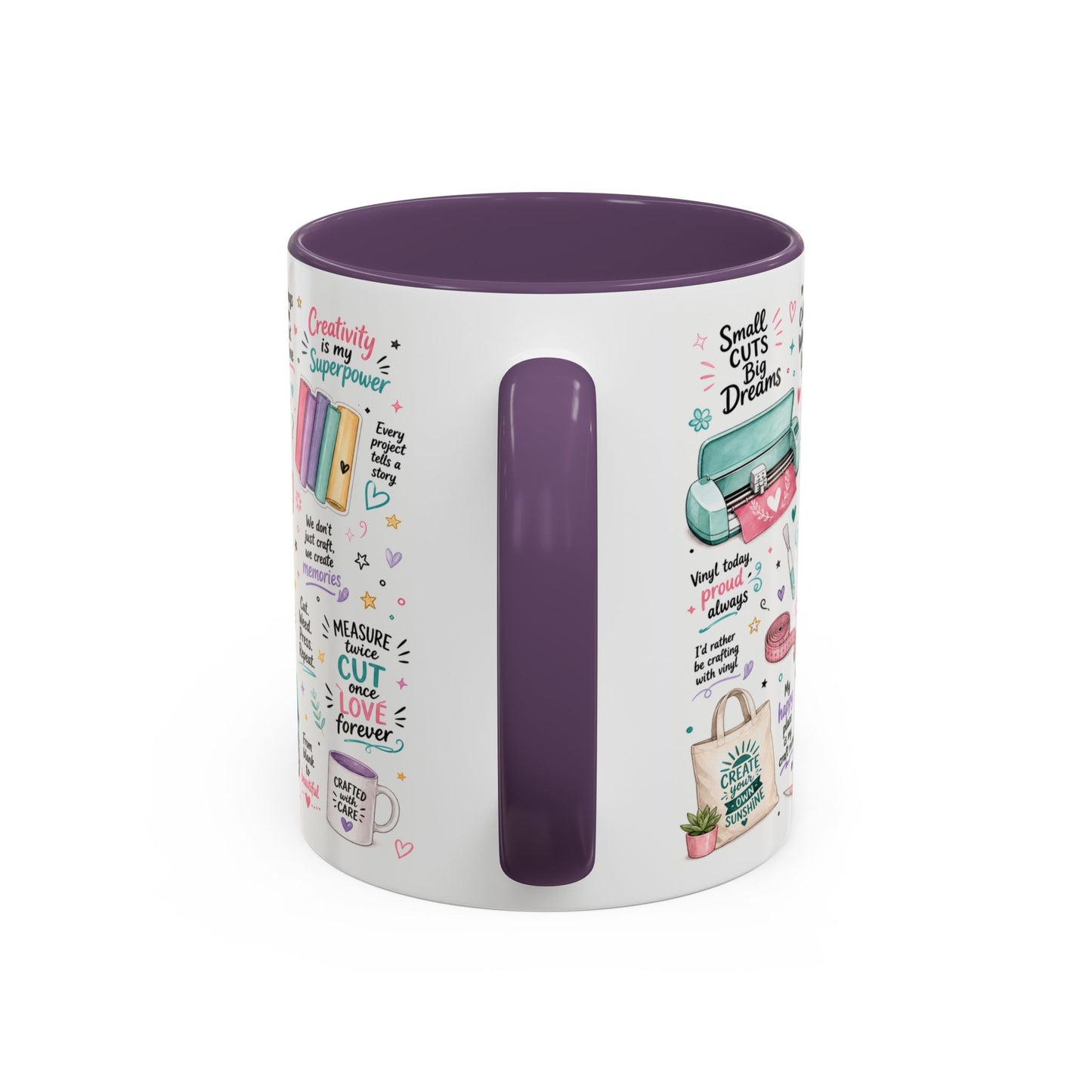 Made with Vinyl Mug — Cute Pink Crafting Coffee Cup for Crafters & Cricut Lovers